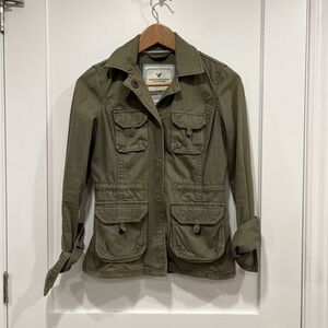 American Eagle Outfitters Women's Green Utility Jacket